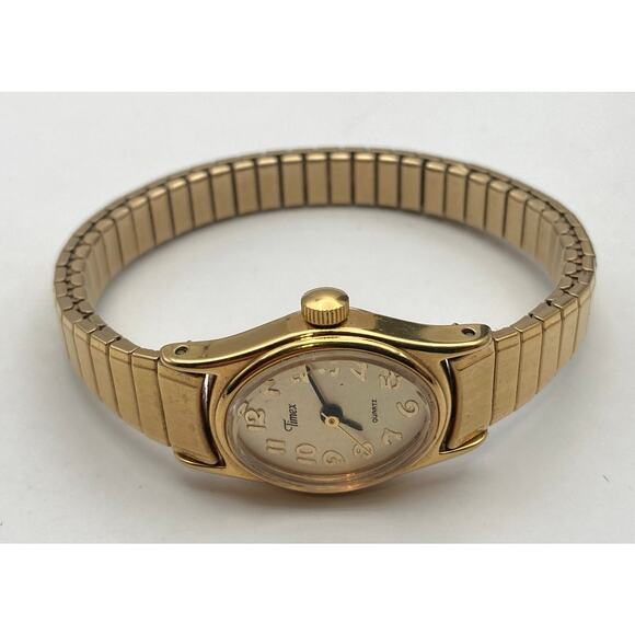 VTG Timex BA Cell Womens Petite Watch 18mm New Battery - Stretch Expansion Band - Picture 6 of 8